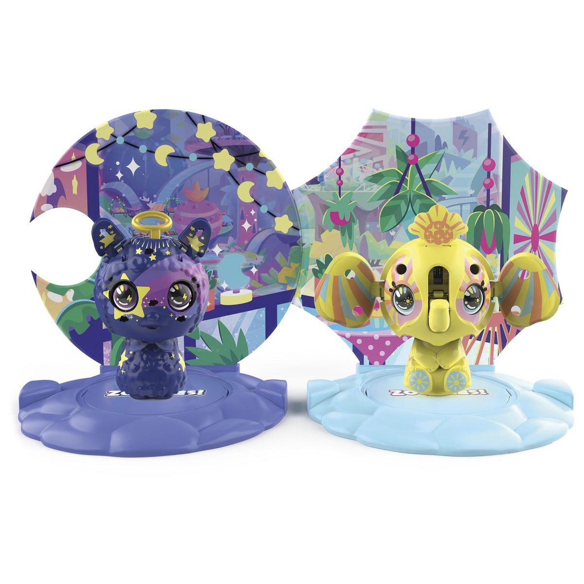 SPIN MASTER Figurine - Zoobles animaux - Pack de 2 - Bleu et jaune 