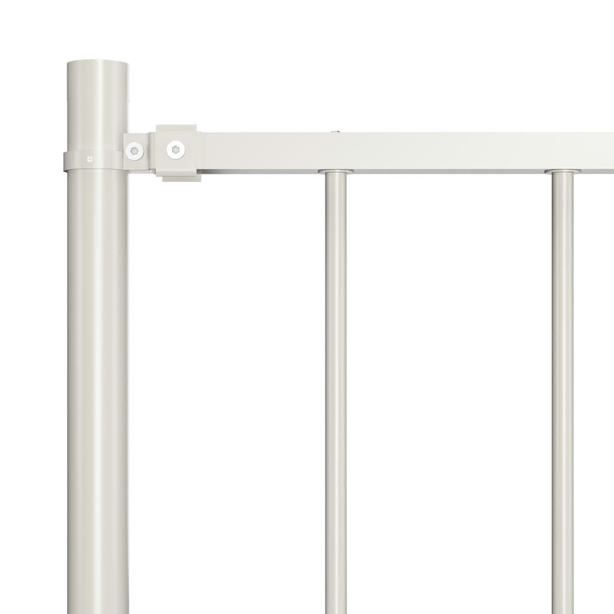 Voir la diapositive 3 : VIDAXL Panneau de cloture poteau Acier enduit poudre 1,7x1,25 m Blanc