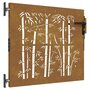 Voir la diapositive 2 : VIDAXL Portail de jardin 85x100 cm acier corten design de bambou
