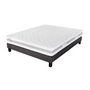 Voir la diapositive 1 : PRESTIGE Collection Ensemble  matelas ressorts TEMPO GREY+ sommier déco gris 160x200 cm 
