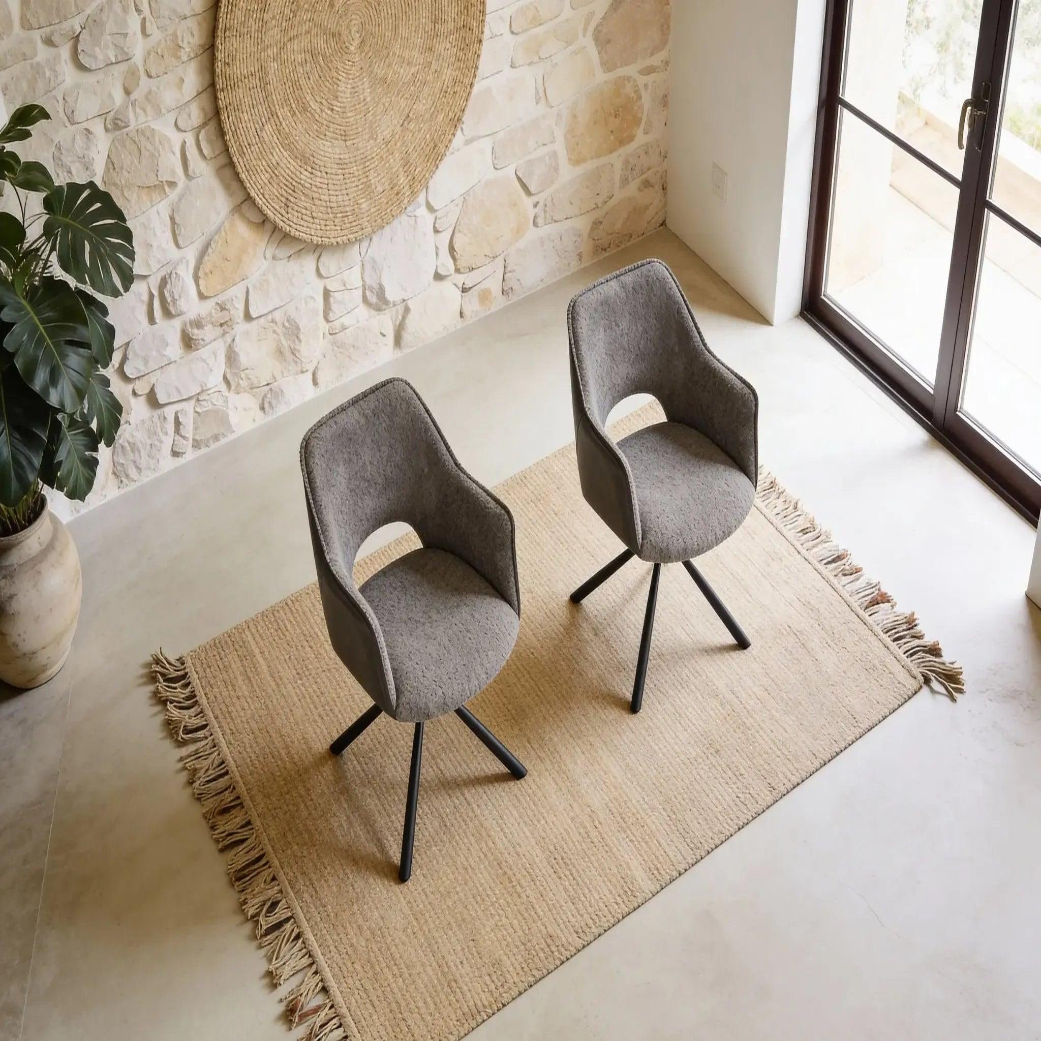 Voir la diapositive 6 : CASANOVA PARIS Olya - lot de 2 chaises pieds en métal noir