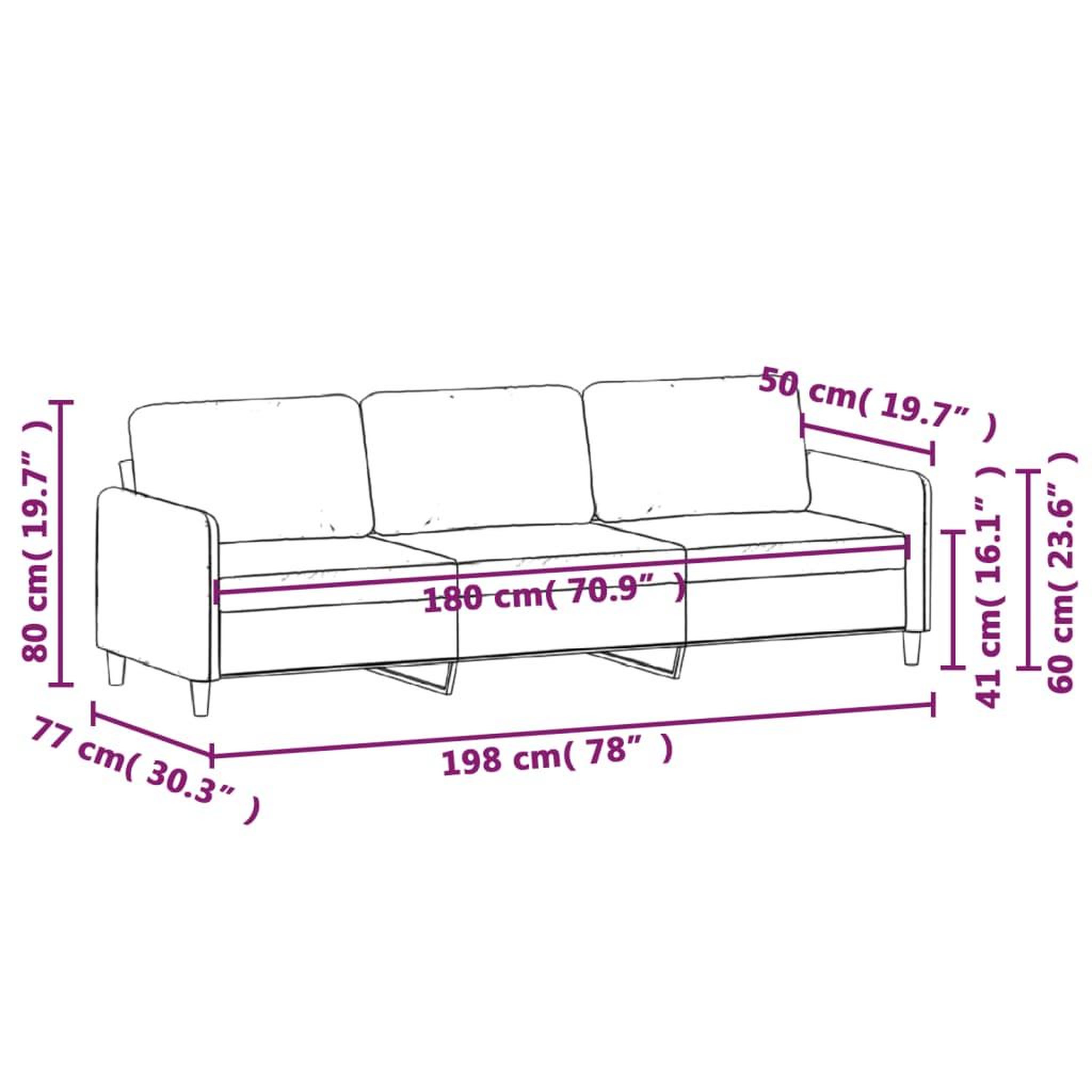 Voir la diapositive 6 : VIDAXL Canape a 3 places Vert fonce 180 cm Velours