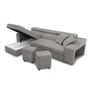 Voir la diapositive 4 : Canapé d'angle convertible réversible 5 places avec niche de rangement fixe à droite tissu STYL 