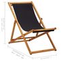Voir la diapositive 6 : VIDAXL Chaise pliable de plage bois d'eucalyptus et tissu noir