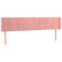 Voir la diapositive 3 : VIDAXL Tete de lit a LED Rose 203x16x78/88 cm Velours