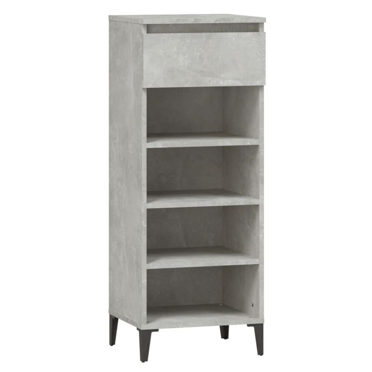 VIDAXL Etagere a chaussures Gris beton 40x36x105 cm Bois d'ingenierie