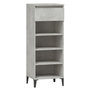 Voir la diapositive 2 : VIDAXL Etagere a chaussures Gris beton 40x36x105 cm Bois d'ingenierie