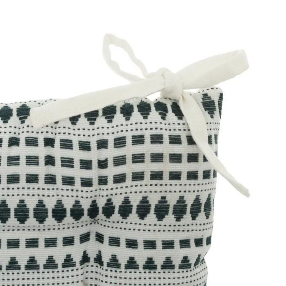 ATMOSPHERA Coussin de Chaise Jacquard  Micah  38x38cm Bleu Égéen