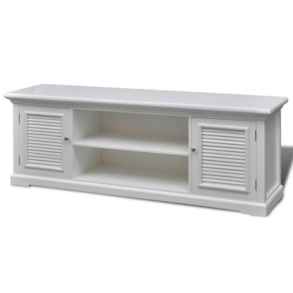 VIDAXL Meuble TV Blanc Bois