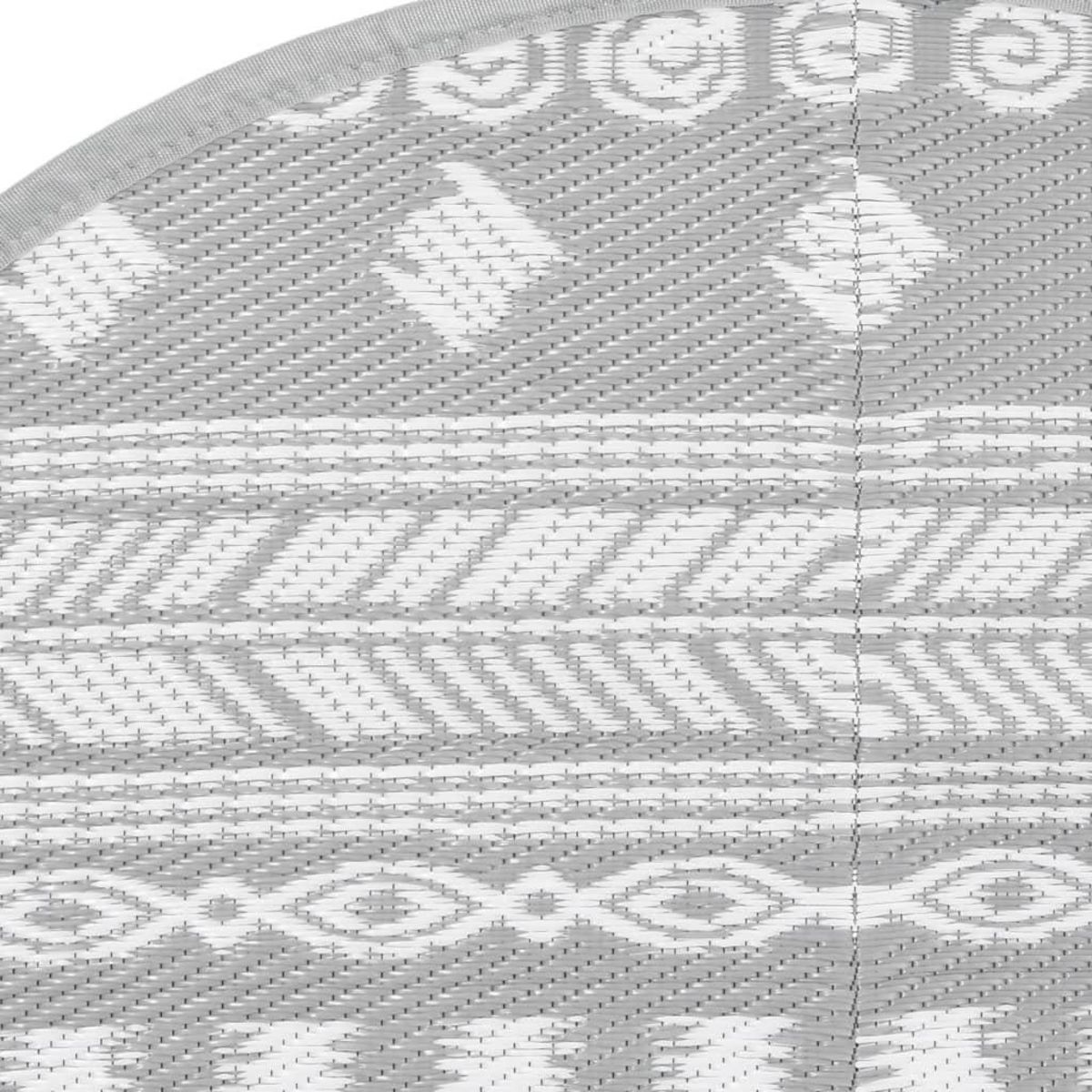 VIDAXL Tapis d'exterieur ARAKIL gris Ø120 cm PP