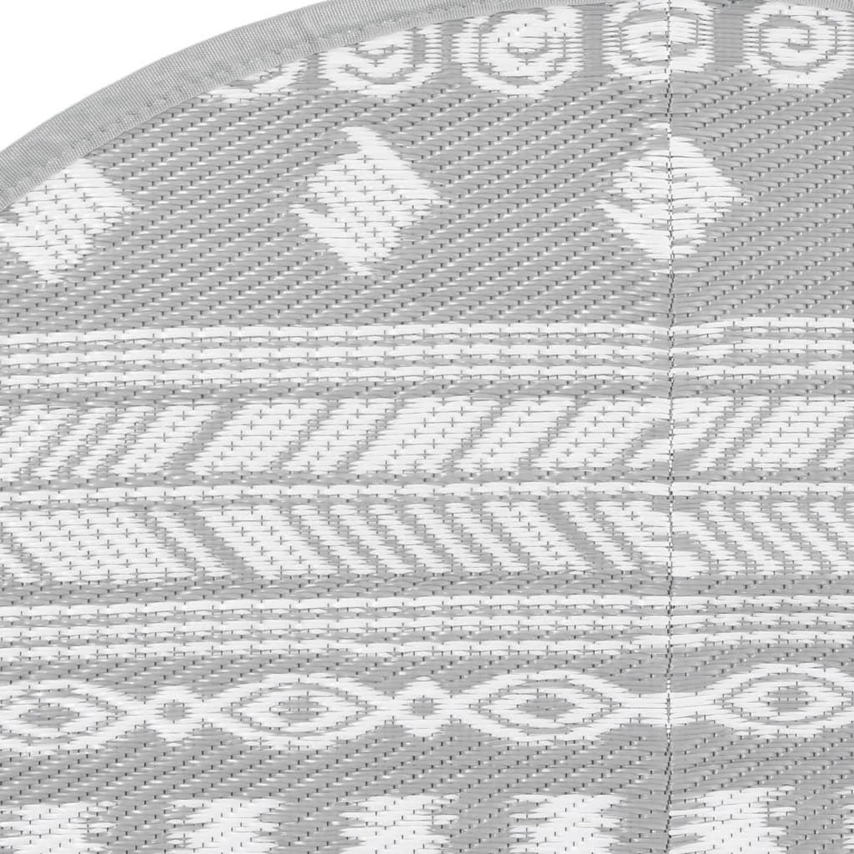 VIDAXL Tapis d'exterieur ARAKIL gris Ø120 cm PP