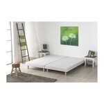 FINLANDEK Sommiers tapissiers a lattes x 2 - 180 x 200 - Bois massif blanc + pieds - FINLANDEK Rakenne