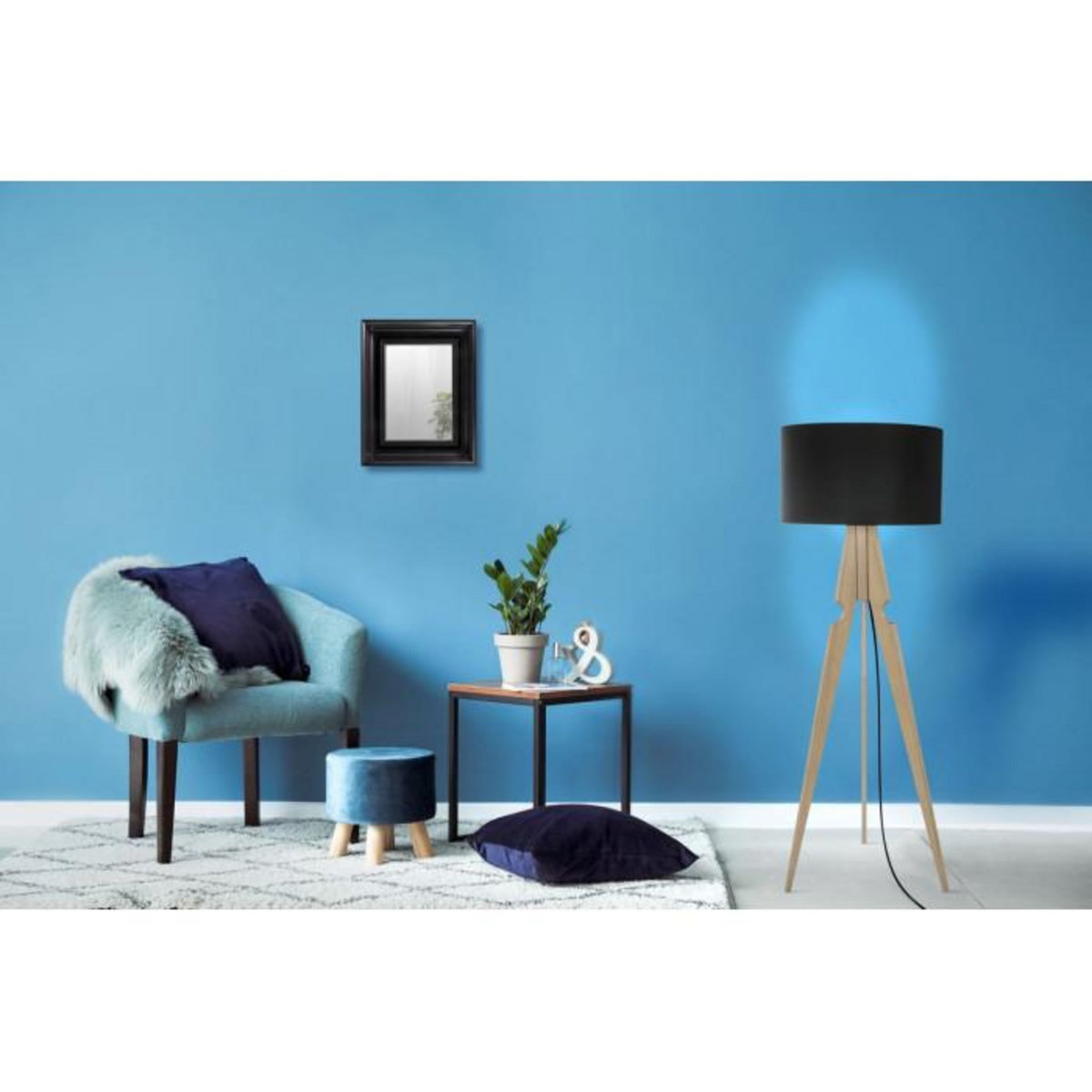 Paris Prix Miroir Mural Déco  Scott  45cm Marron Foncé