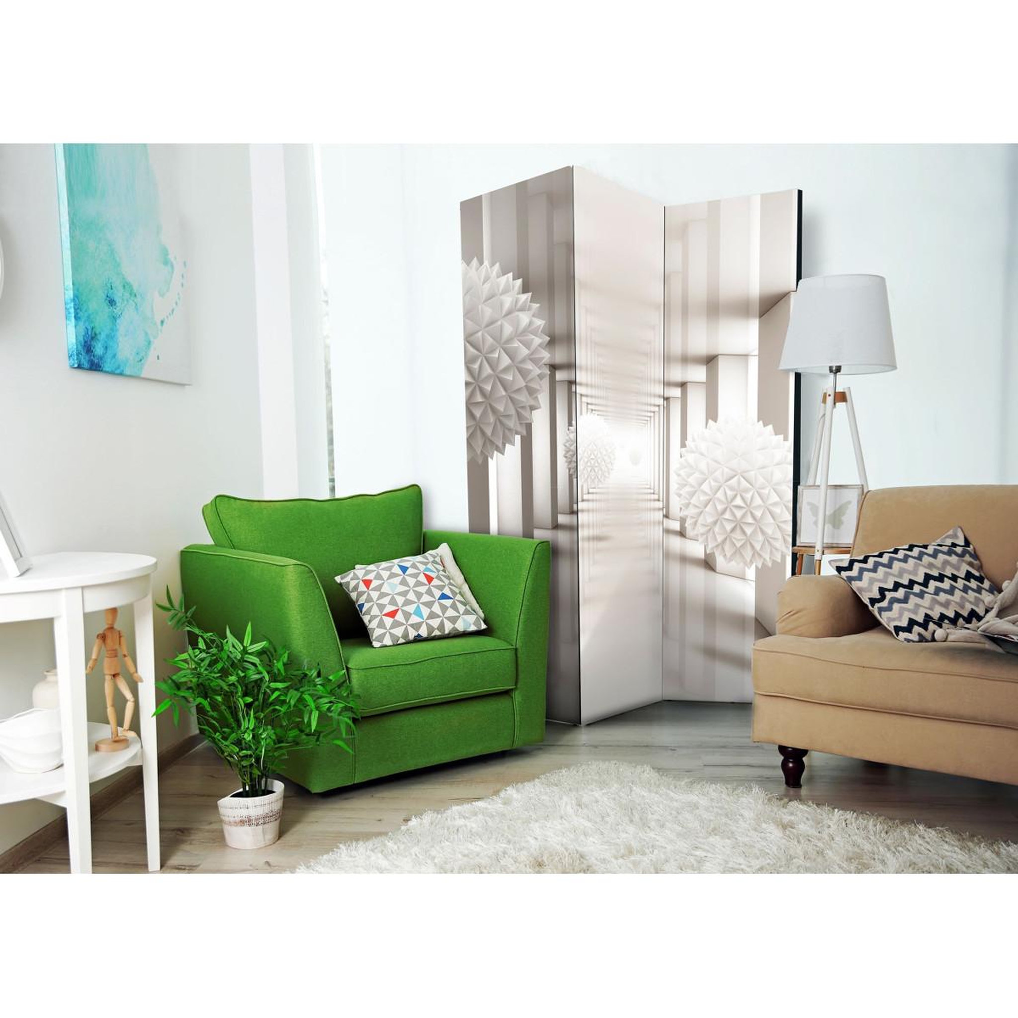 Voir la diapositive 2 : Paris Prix Paravent 3 volets  gateway to the future  135x172cm