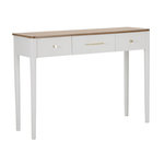 Paris Prix Console en Bois 3 Tiroirs  Matera  107cm Blanc & Naturel
