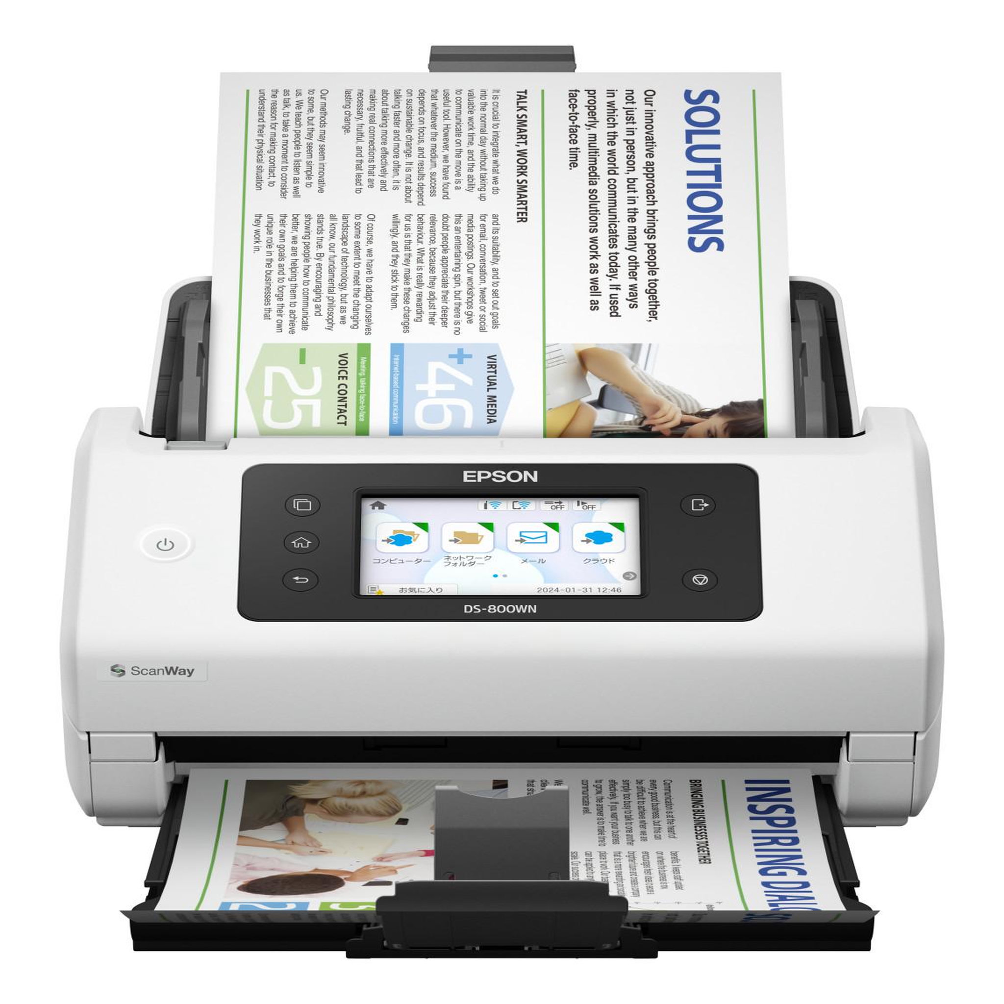 Voir la diapositive 2 : Epson Epson workforce ds-800wn alimentation feuille à feuille de scanner 600 x 600 dpi a4 blanc