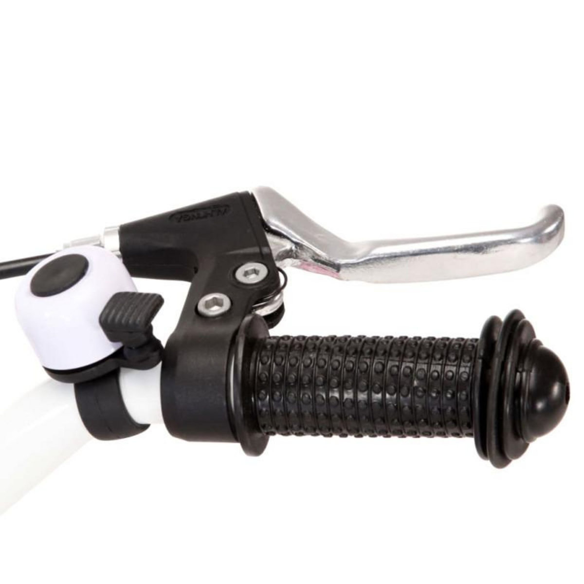 VIDAXL Vélo enfant avec porte bagages avant 14 pouces Blanc et rose