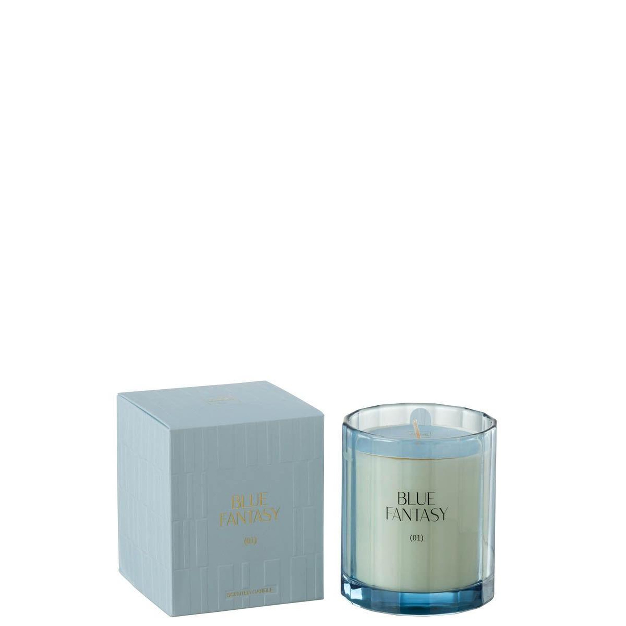 Voir la diapositive 3 : J-LINE Bougie parfumée design  elie  10cm blue fantasy