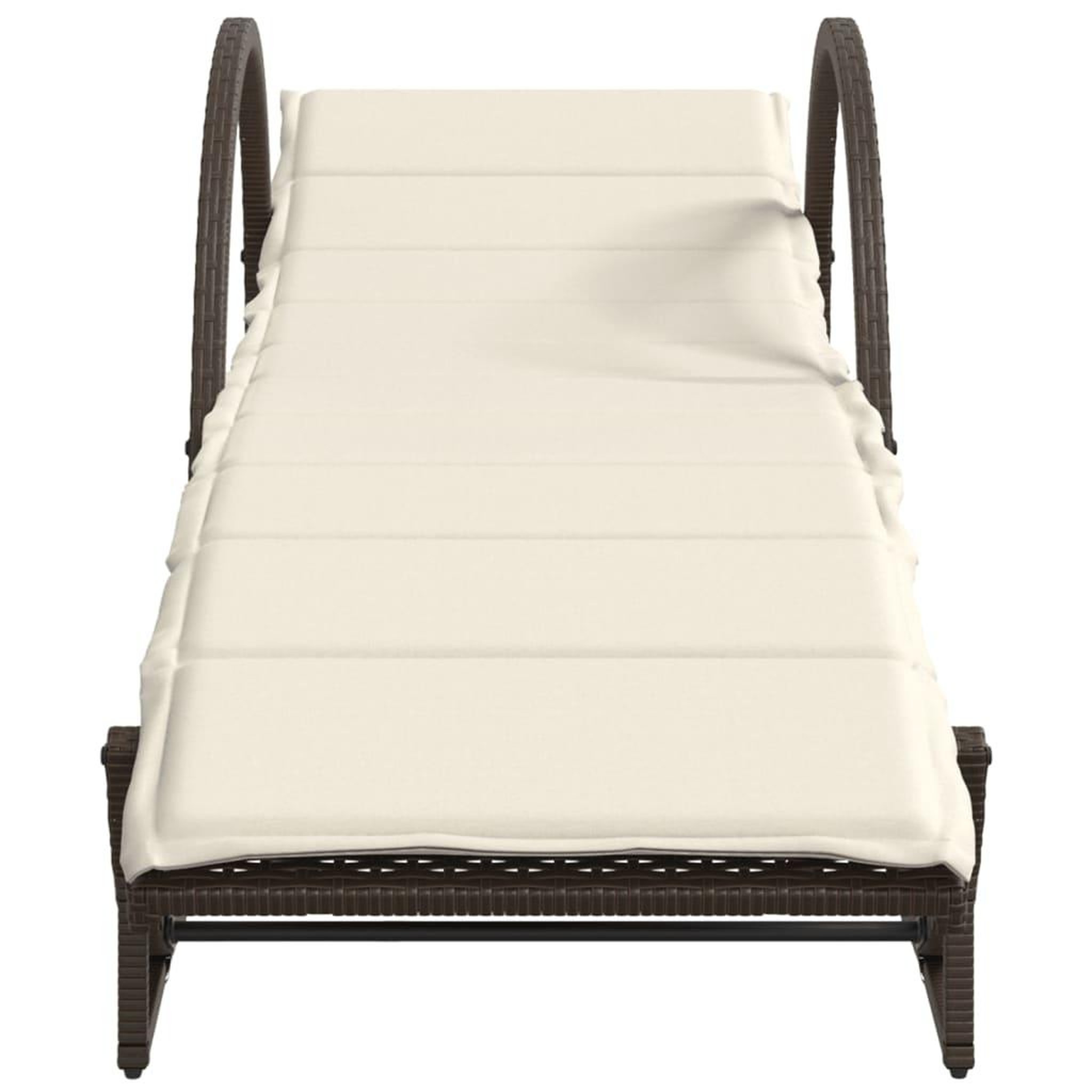 Voir la diapositive 5 : VIDAXL Chaises longues lot de 2 avec table marron resine tressee