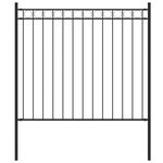 VIDAXL Cloture de jardin Acier 1,7x0,8 m Noir