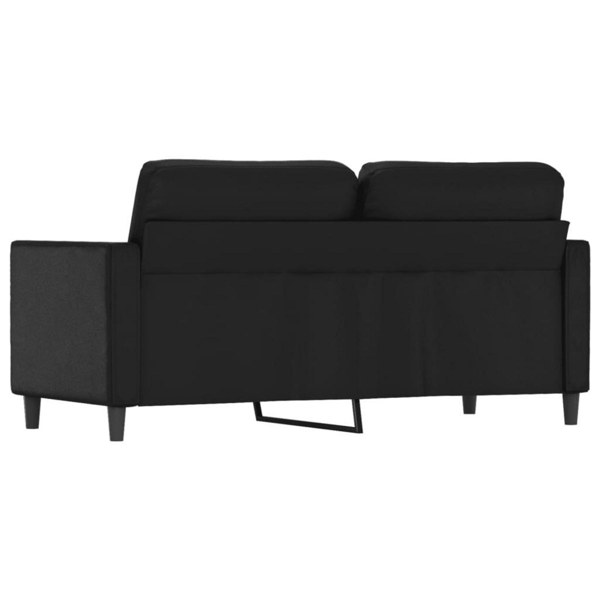 VIDAXL Canape a 2 places Noir 140 cm Similicuir