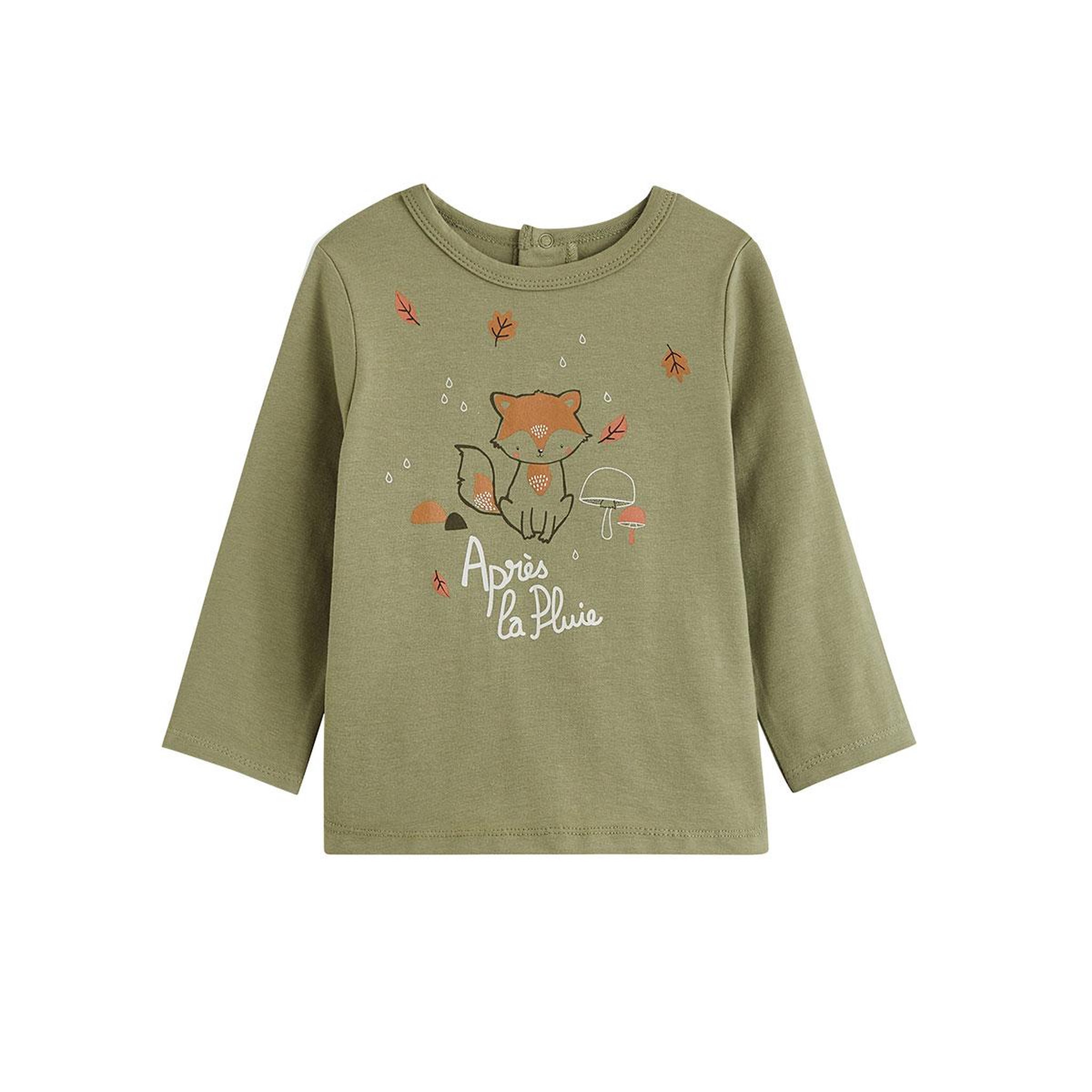 Voir la diapositive 5 : PETIT BEGUIN Lot de 2 t-shirts bébé manches longues ginkgo