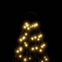 VIDAXL Sapin de Noël sur mat de drapeau 200 LED Blanc chaud 180 cm