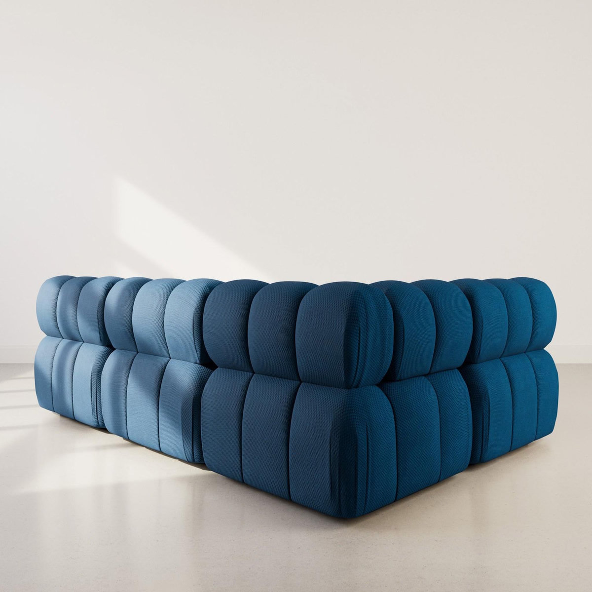 LISA DESIGN Ruby - canapé modulable d'angle gauche 5 places en velours texturé