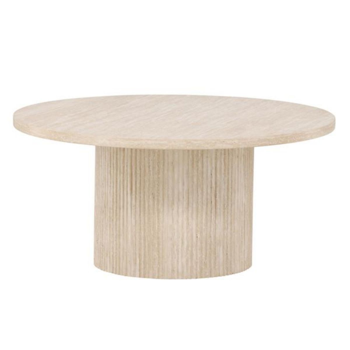 Paris Prix Table Basse Effet Travertin  Haron  80cm Beige