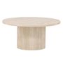Voir la diapositive 1 : Paris Prix Table Basse Effet Travertin  Haron  80cm Beige