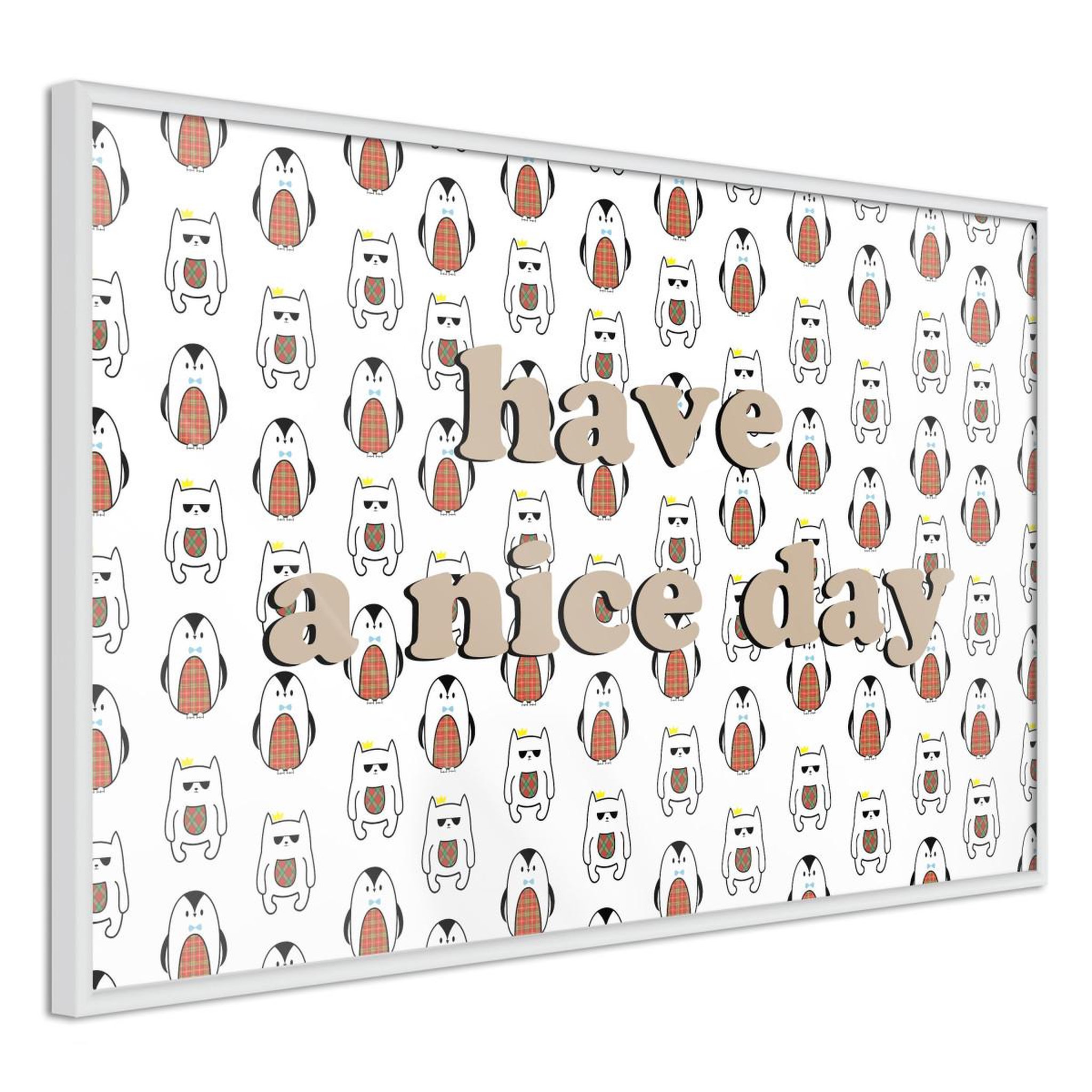 Paris Prix Affiche murale encadrée  animals wish a nice day