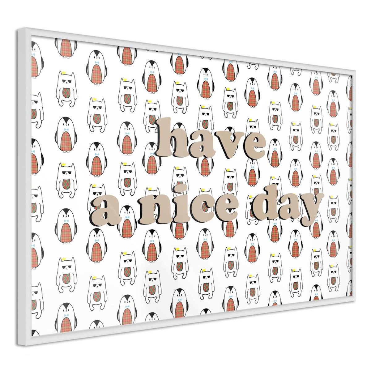 Paris Prix Affiche Murale Encadrée  Animals Wish a Nice Day