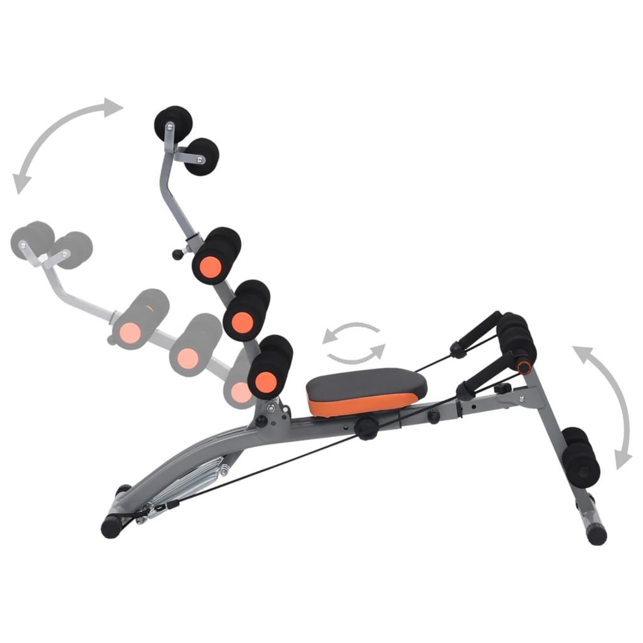 Voir la diapositive 4 : VIDAXL Appareil d'exercices abdominaux en l avec cordes elastiques