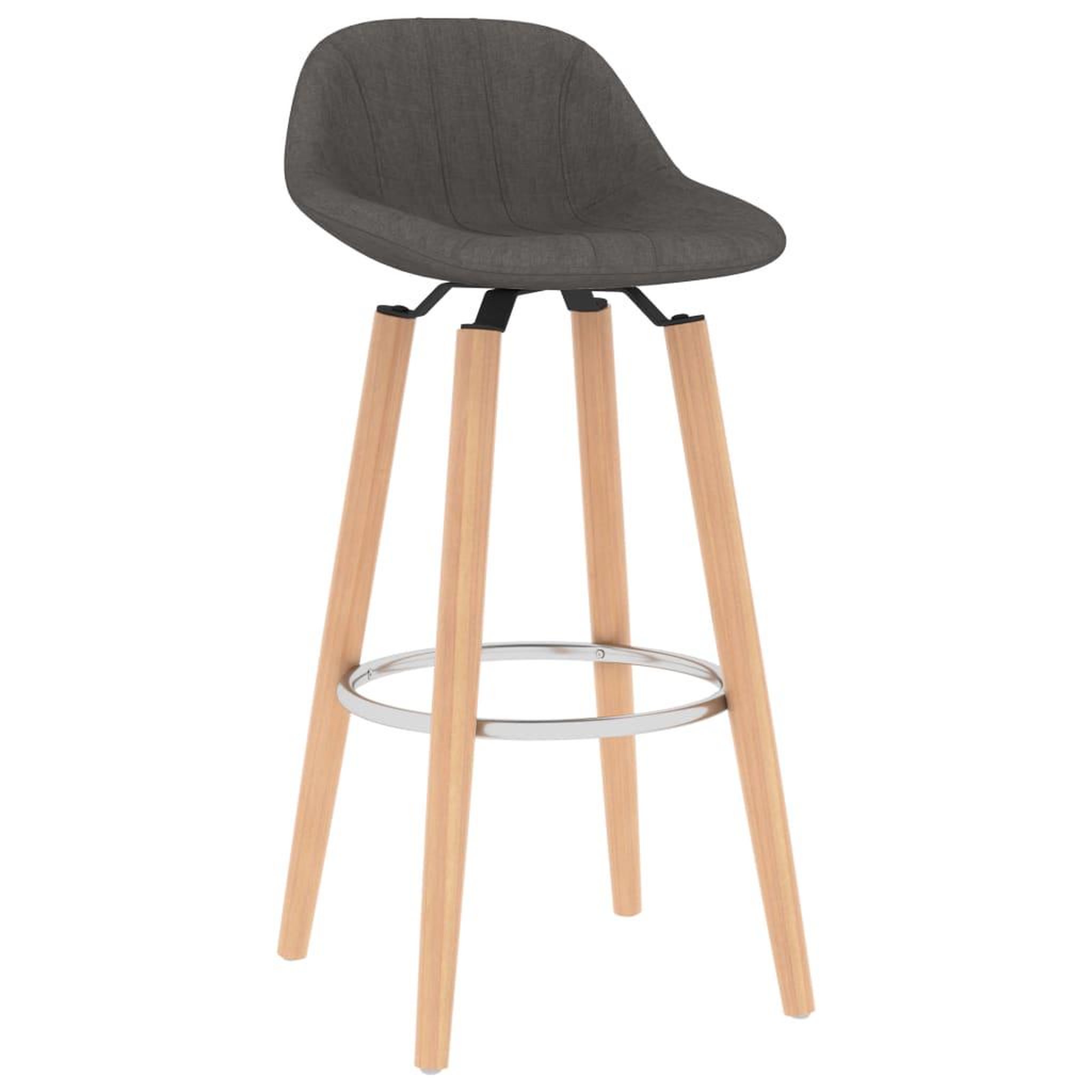 Voir la diapositive 2 : VIDAXL Tabourets de bar lot de 2 gris fonce tissu