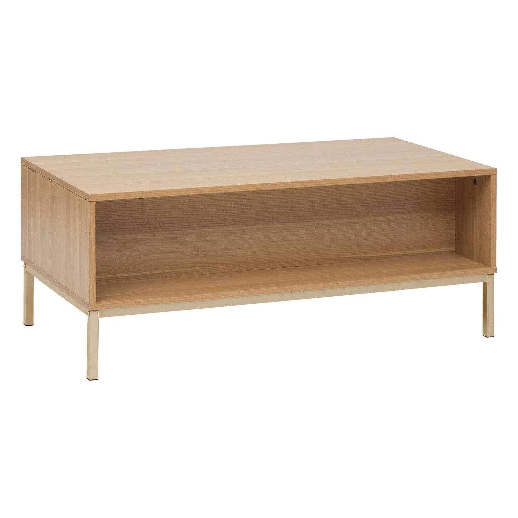 Voir la diapositive 6 : FIVE Table basse 1 tiroir en bois tasso - marron