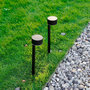 Voir la diapositive 5 : Lumisky 2 balises solaires à piquer FORTY Noir Acier H30cm