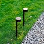 Voir la diapositive 5 : Lumisky 2 balises solaires à piquer FORTY Noir Acier H30cm