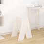 Voir la diapositive 3 : VIDAXL Tabourets lot de 2 blanc 40x40x60 cm bois massif de pin