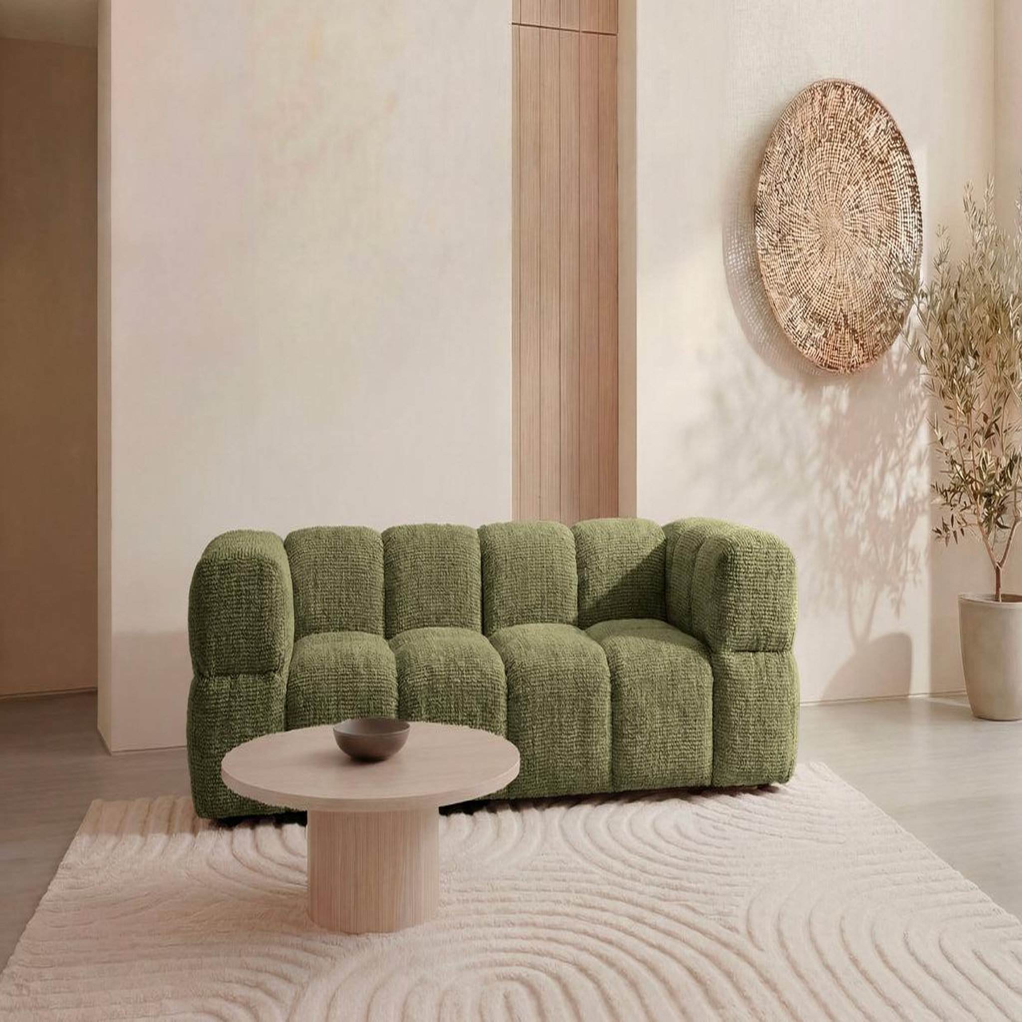Voir la diapositive 2 : CASANOVA PARIS Gustave - canapé droit tissu chenille 2 places