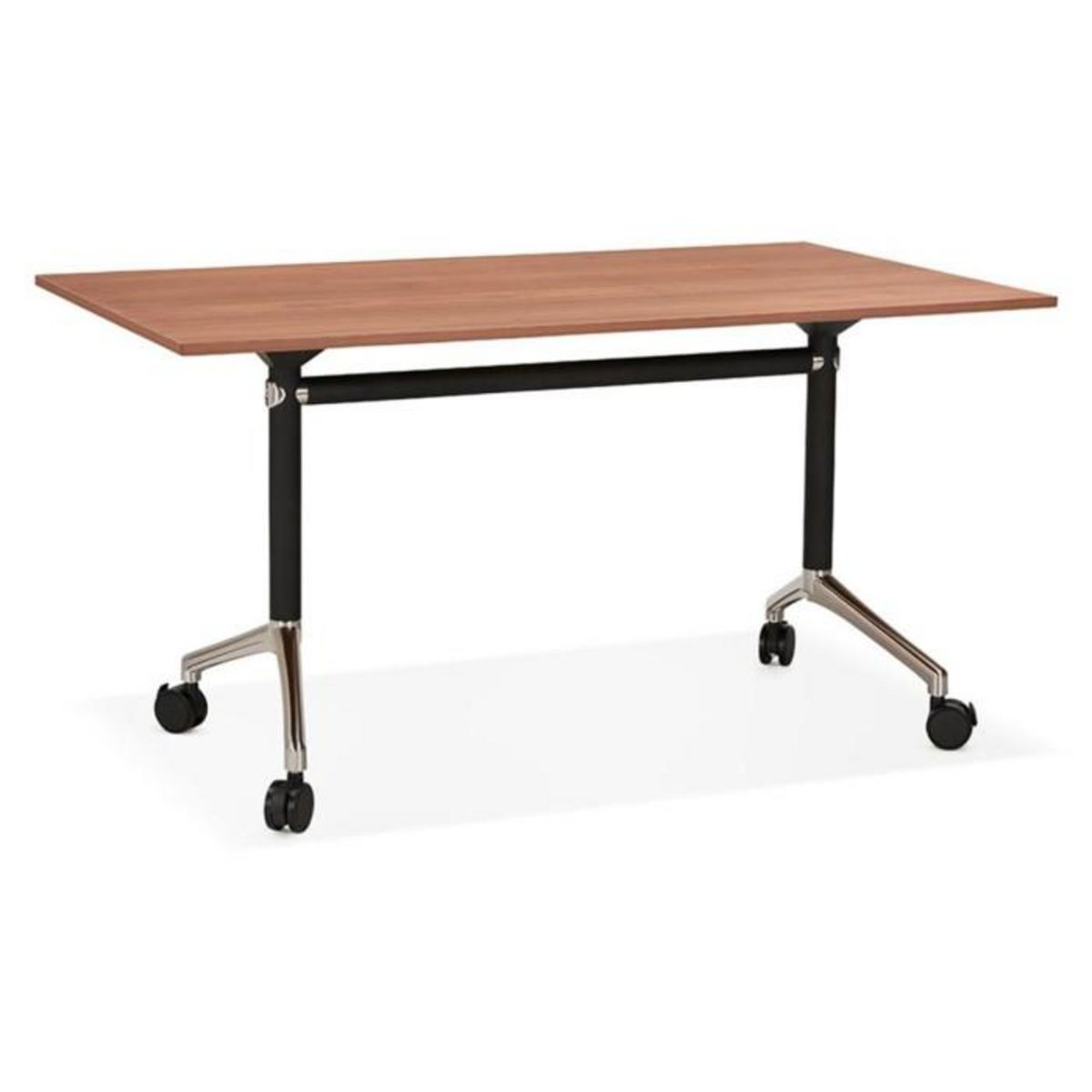 Paris Prix Bureau Pliable à Roulettes  Lexon  140cm Noyer