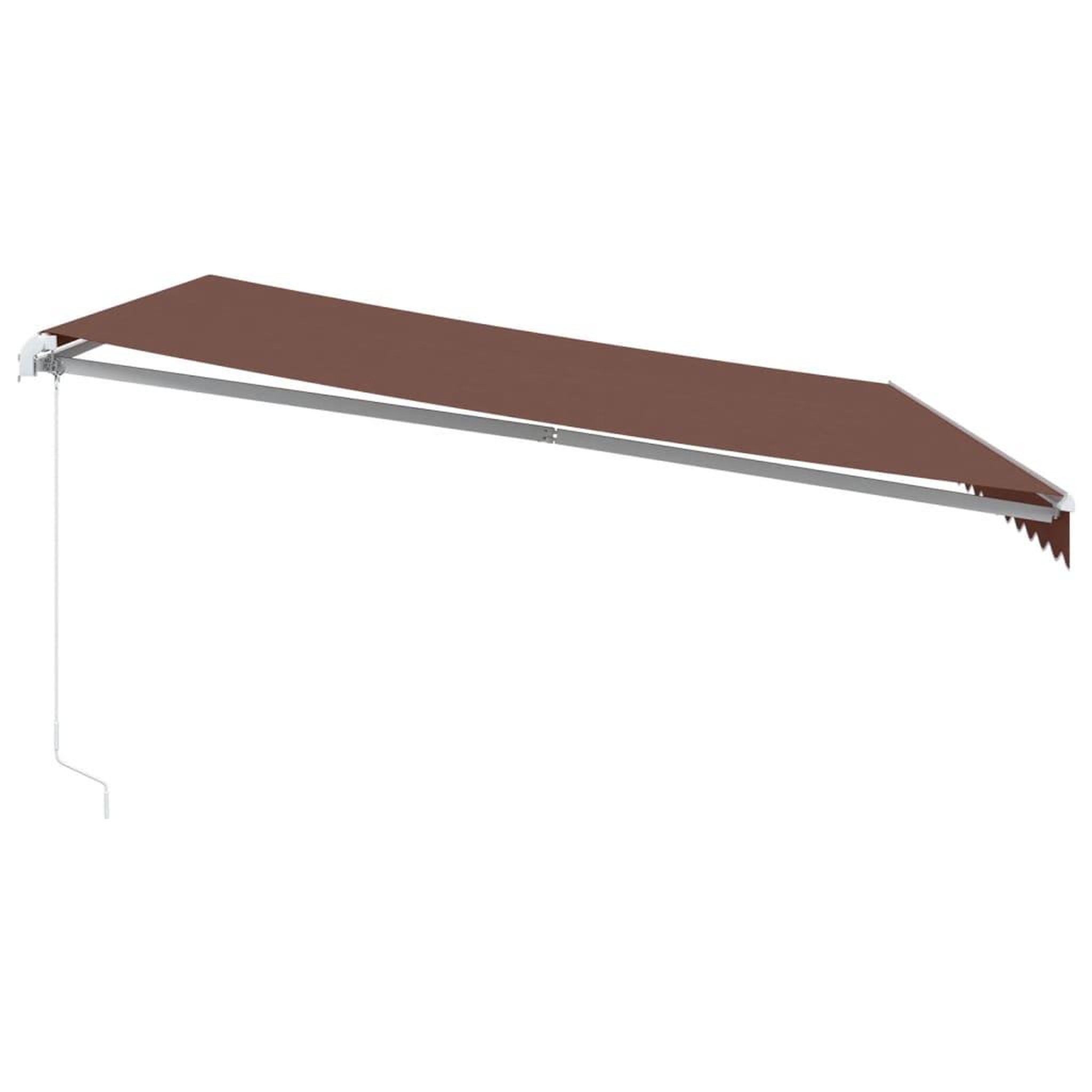 Voir la diapositive 5 : VIDAXL Auvent manuel retractable avec LED marron 450x350 cm