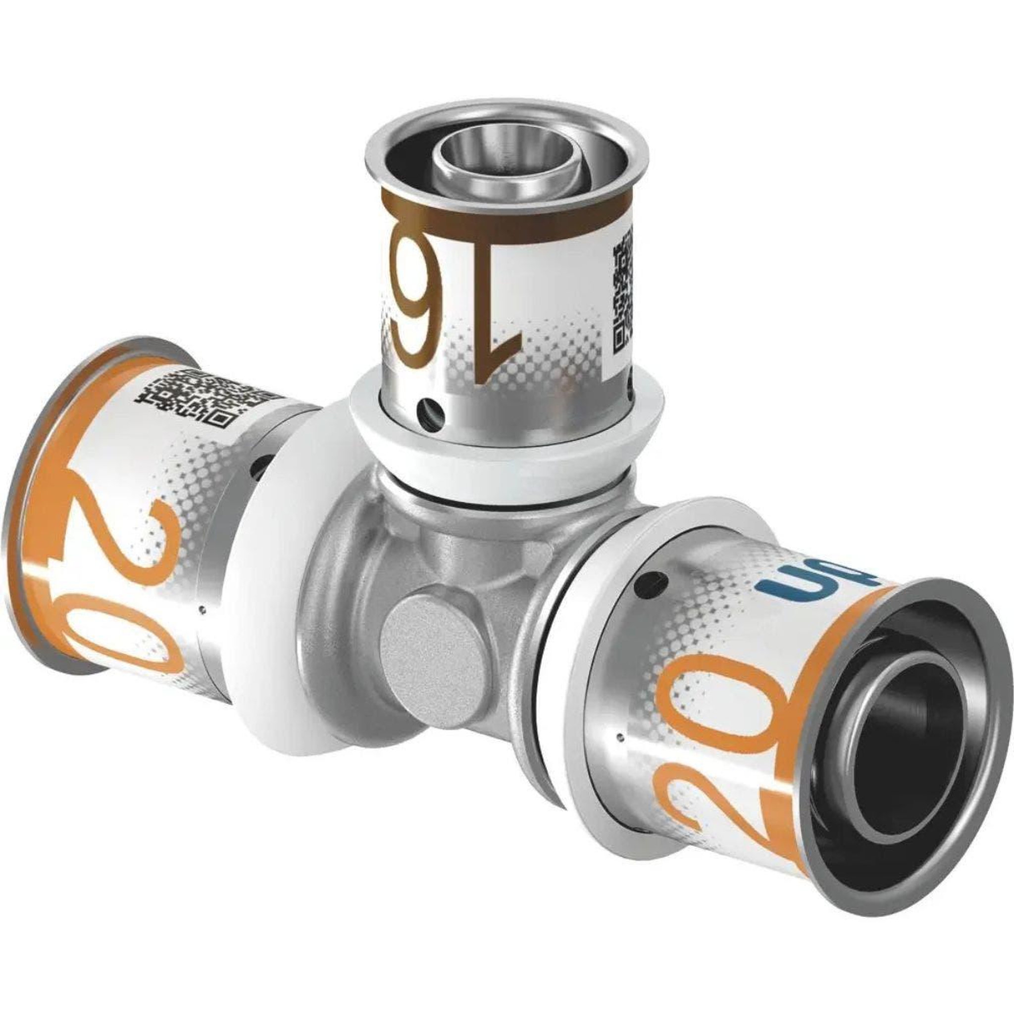 Uponor Té réduit inox à sertir s-press plus multicouche fff - 32x25x32