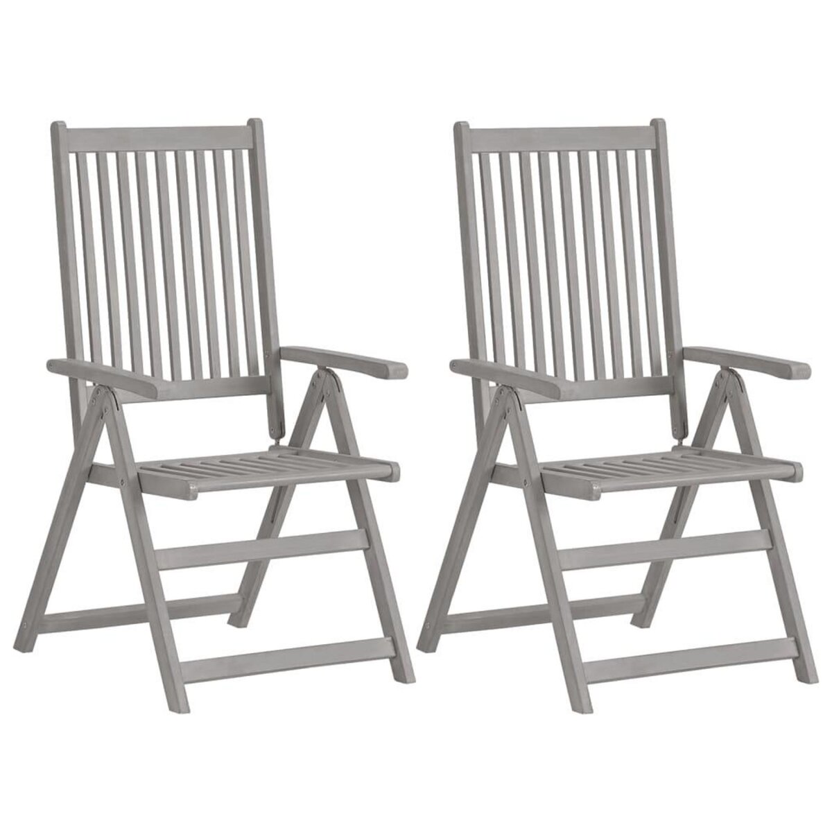 VIDAXL Chaises inclinables de jardin lot de 4 et coussins Bois acacia