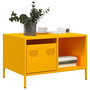 Voir la diapositive 1 : VIDAXL Table basse jaune moutarde 68,5x50x43,5 cm acier lamine a froid