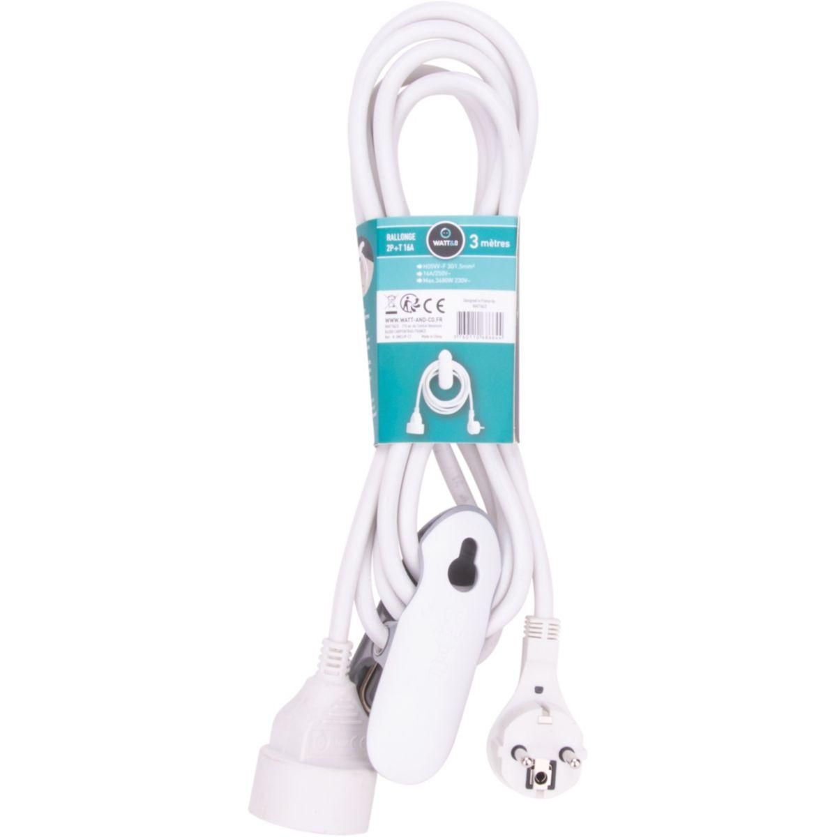 WATT AND CO Rallonge design clip 3m