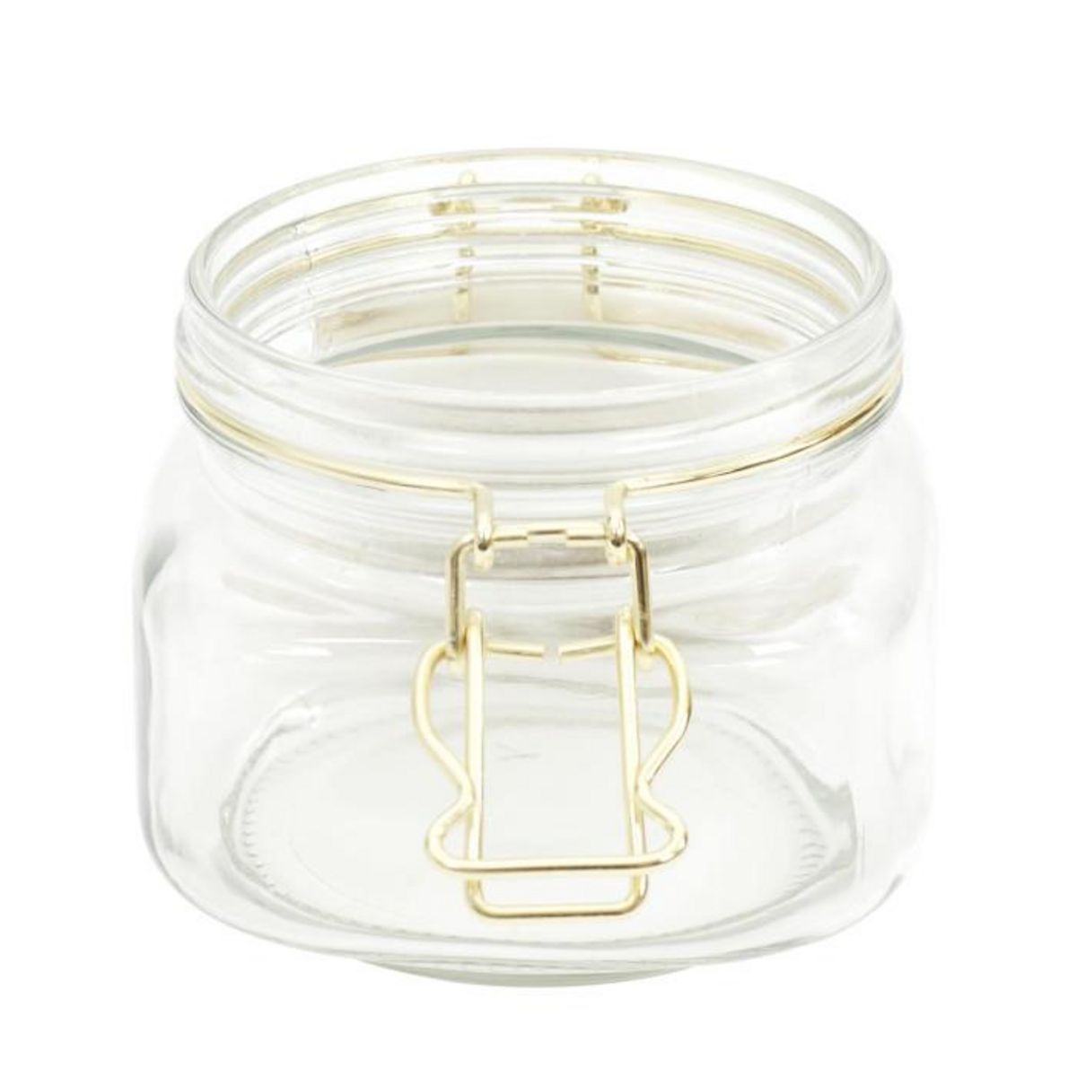 Paris Prix Lot de 2 Bocaux en Verre  Flocon  13cm Blanc & Doré