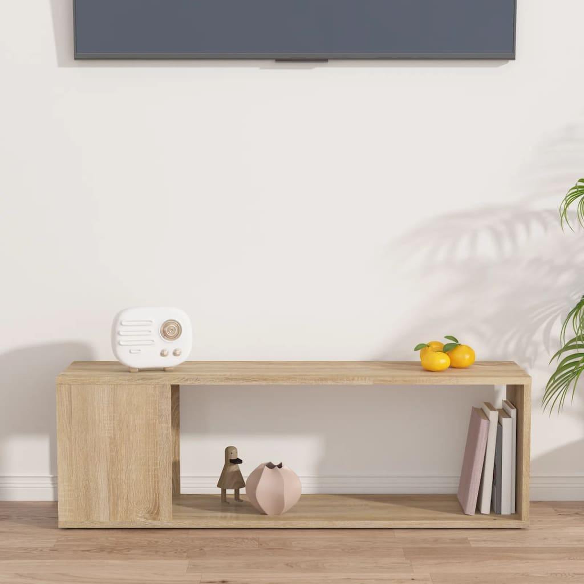 Voir la diapositive 5 : VIDAXL Meuble TV Chene sonoma 100x24x32 cm Bois d'ingenierie