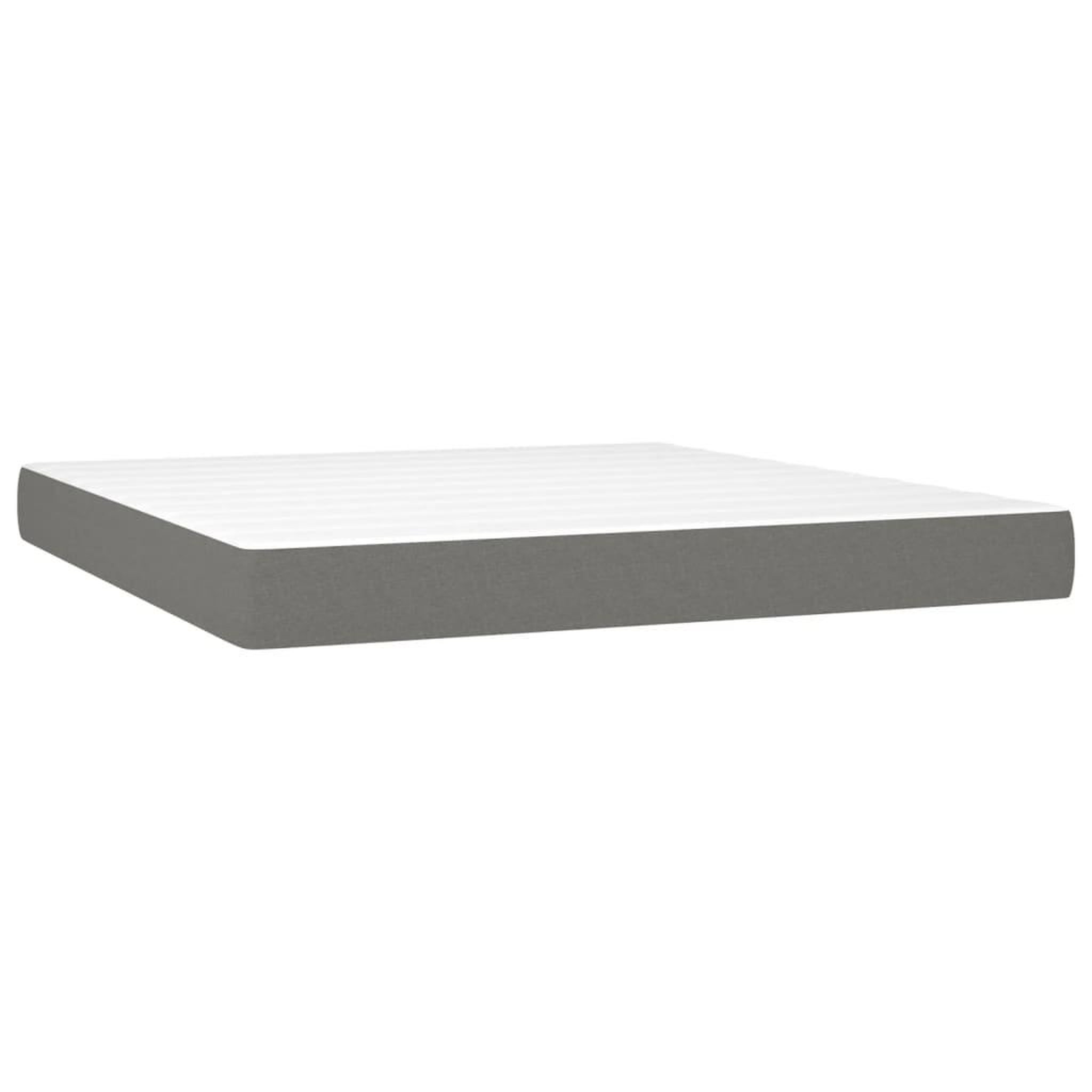 Voir la diapositive 5 : VIDAXL Sommier a lattes de lit avec matelas Gris fonce 180x200cm Tissu