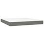 Voir la diapositive 5 : VIDAXL Sommier a lattes de lit avec matelas Gris fonce 180x200cm Tissu