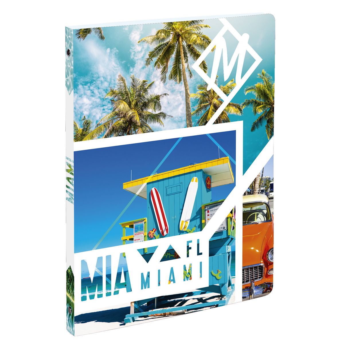 Classeur A4 souple dos 20mm Miami cabine de plage